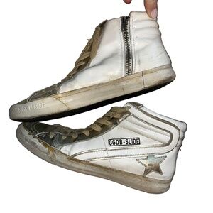 Golden Goose Sky-Star metallic glitter gold star High Top Sneaker 39 9 I…